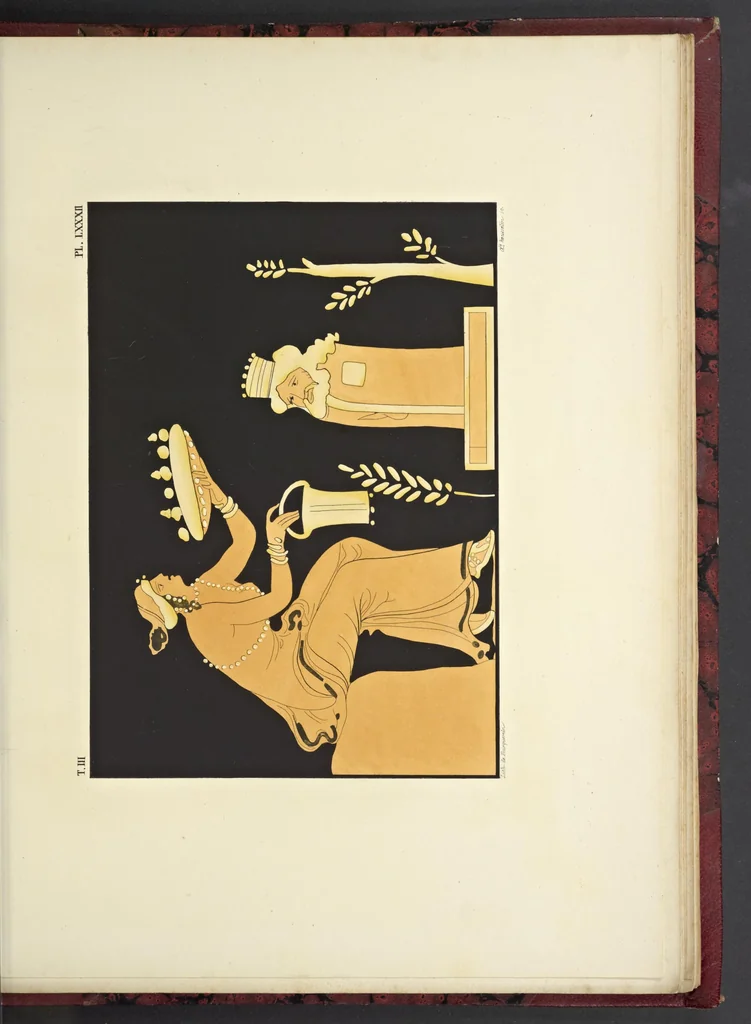 An illustration from Élite des monuments céramographiques; matériaux pour l'histoire des religions et des moeurs de l'antiquité;, 1844, leaf 534
