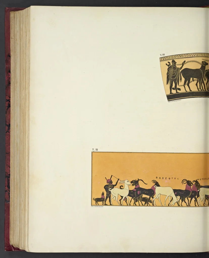 An illustration from Élite des monuments céramographiques; matériaux pour l'histoire des religions et des moeurs de l'antiquité;, 1844, leaf 537