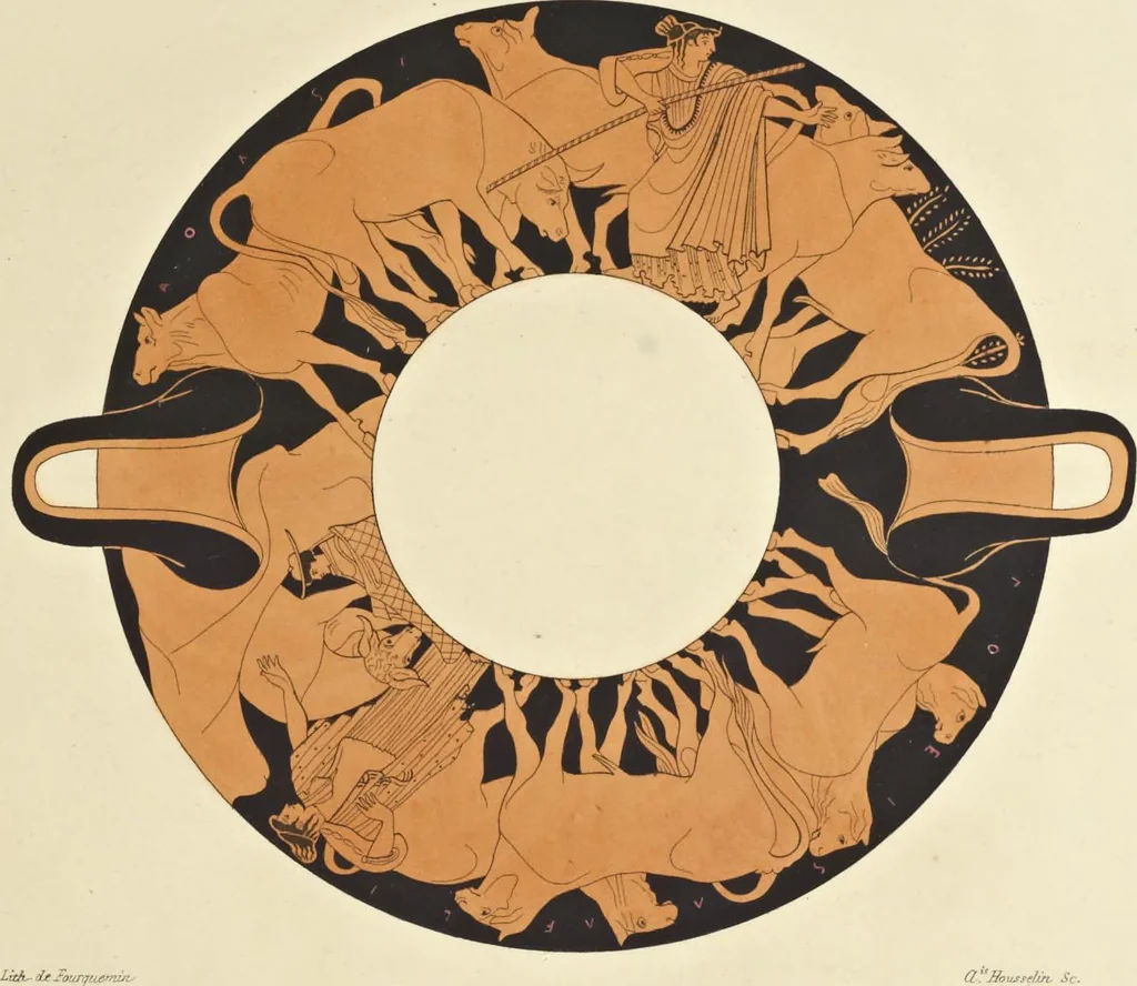 An illustration from Élite des monuments céramographiques; matériaux pour l'histoire des religions et des moeurs de l'antiquité;, 1844, leaf 544