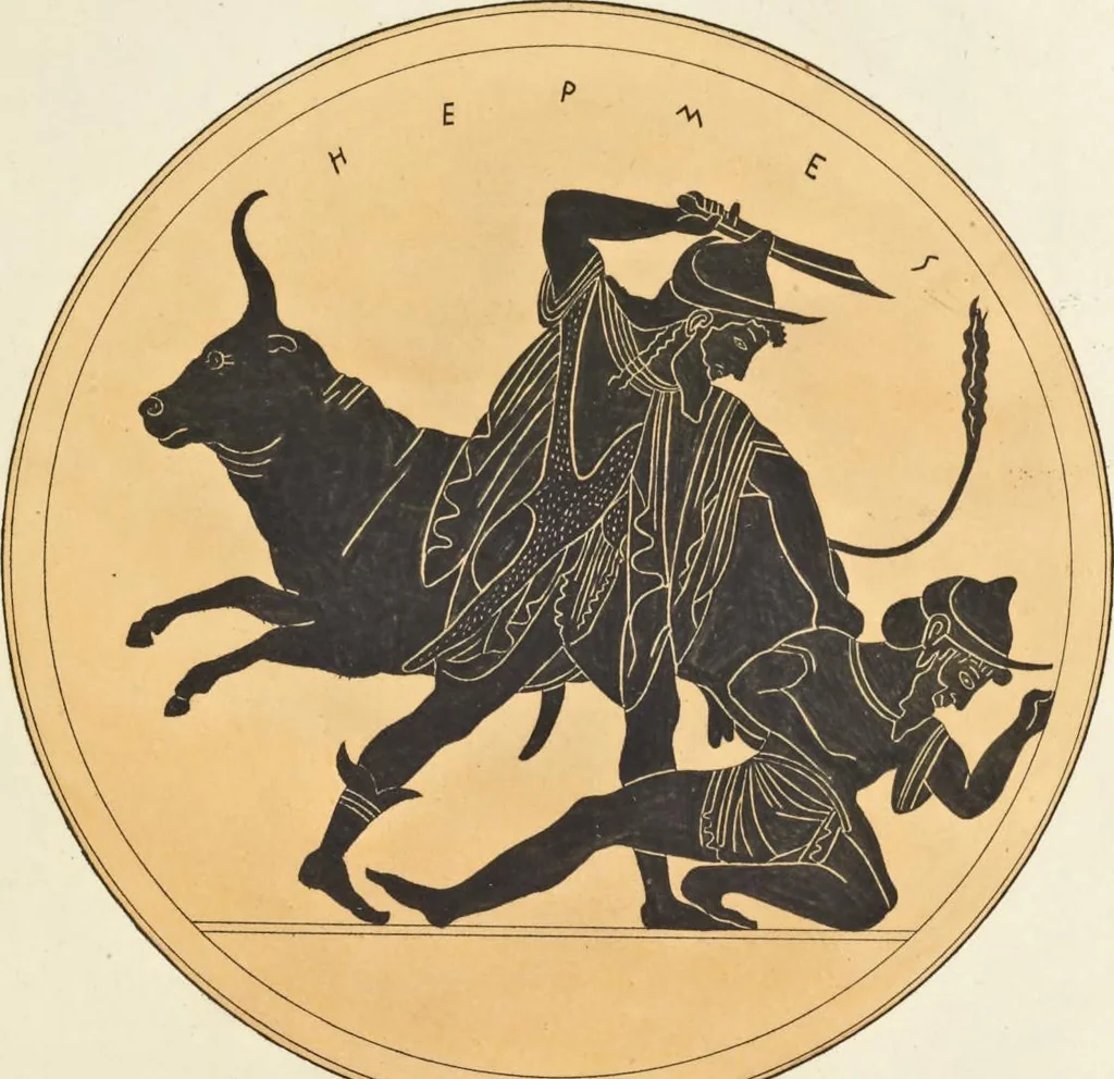 An illustration from Élite des monuments céramographiques; matériaux pour l'histoire des religions et des moeurs de l'antiquité;, 1844, leaf 564