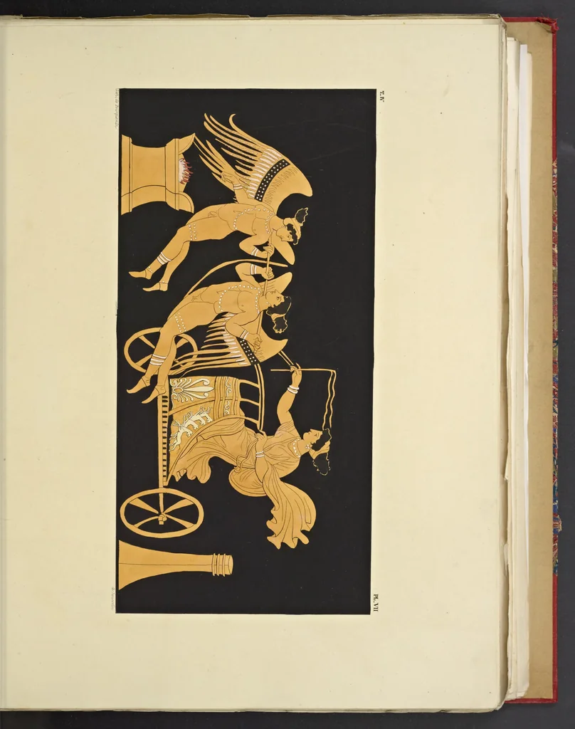An illustration from Élite des monuments céramographiques; matériaux pour l'histoire des religions et des moeurs de l'antiquité;, 1844, leaf 322