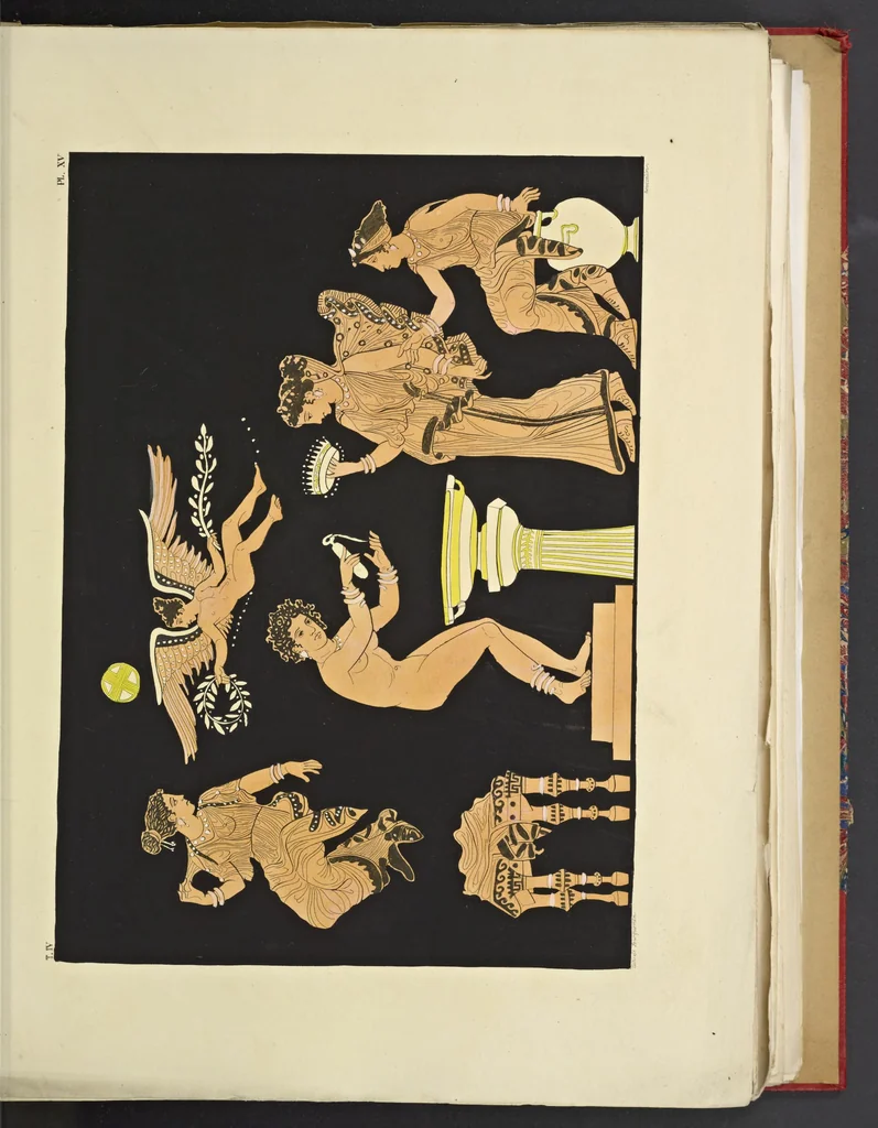 An illustration from Élite des monuments céramographiques; matériaux pour l'histoire des religions et des moeurs de l'antiquité;, 1844, leaf 338