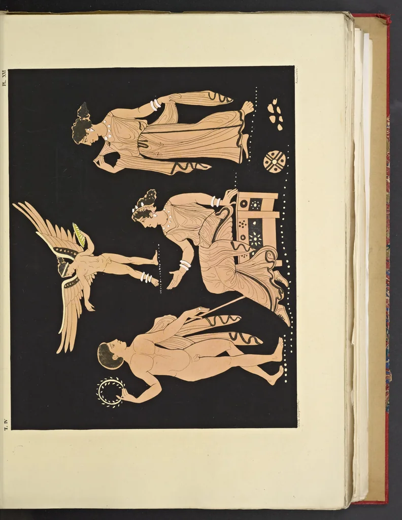 An illustration from Élite des monuments céramographiques; matériaux pour l'histoire des religions et des moeurs de l'antiquité;, 1844, leaf 340