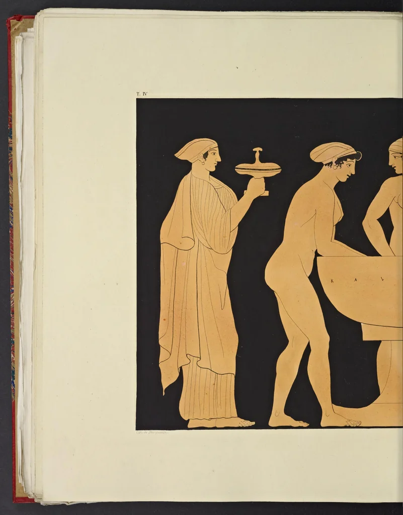 An illustration from Élite des monuments céramographiques; matériaux pour l'histoire des religions et des moeurs de l'antiquité;, 1844, leaf 351