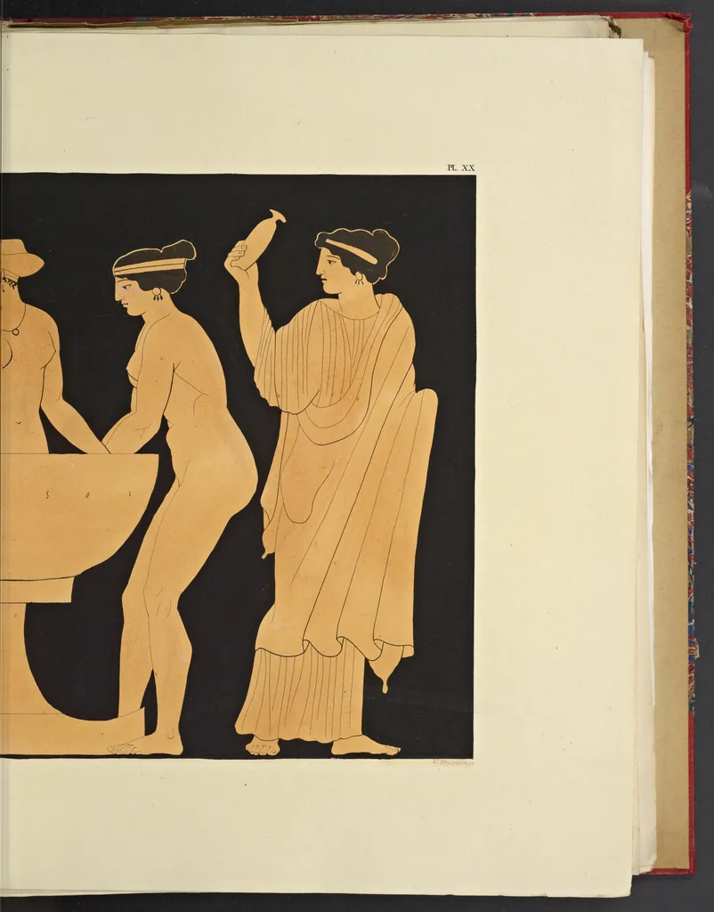 An illustration from Élite des monuments céramographiques; matériaux pour l'histoire des religions et des moeurs de l'antiquité;, 1844, leaf 352