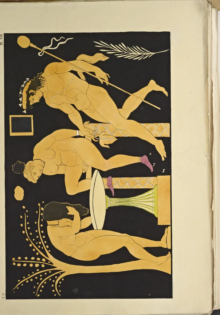 An illustration from Élite des monuments céramographiques; matériaux pour l'histoire des religions et des moeurs de l'antiquité;, 1844, leaf 354