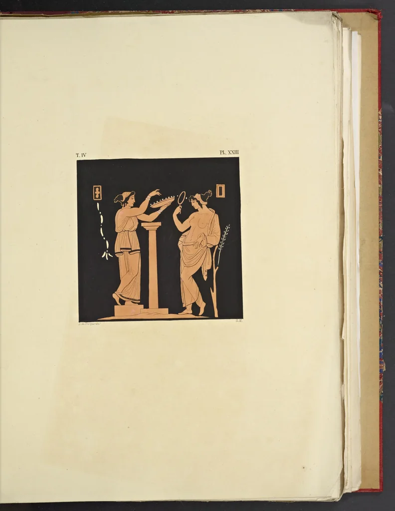 An illustration from Élite des monuments céramographiques; matériaux pour l'histoire des religions et des moeurs de l'antiquité;, 1844, leaf 358