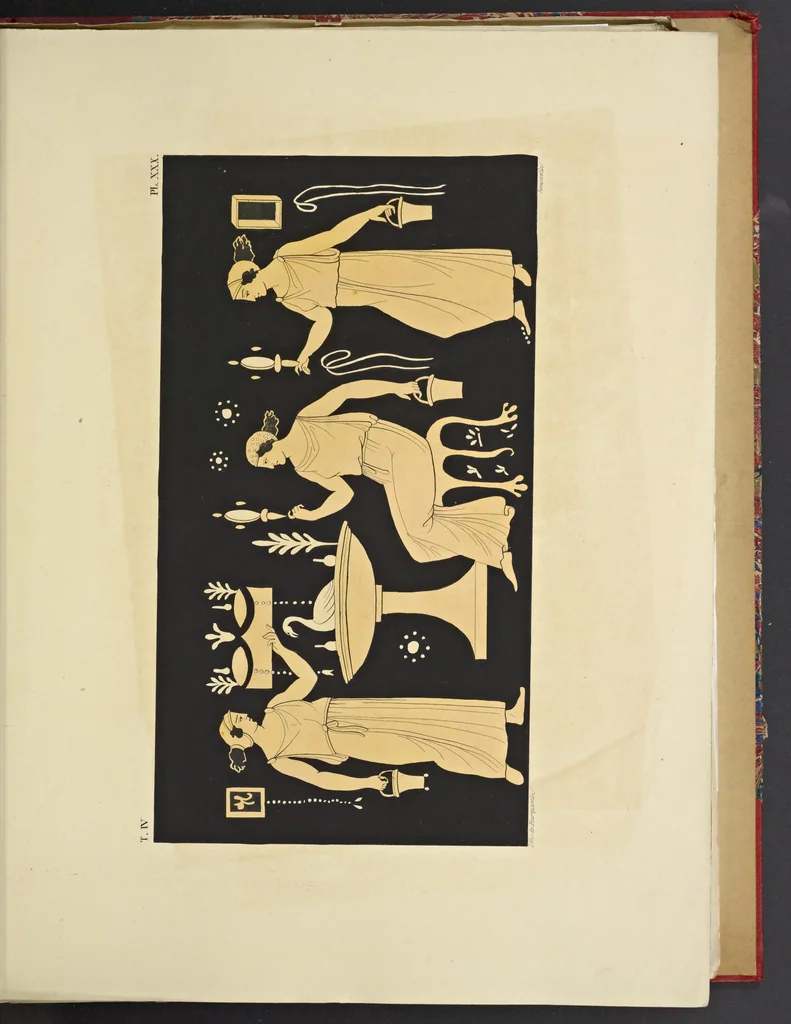 An illustration from Élite des monuments céramographiques; matériaux pour l'histoire des religions et des moeurs de l'antiquité;, 1844, leaf 374