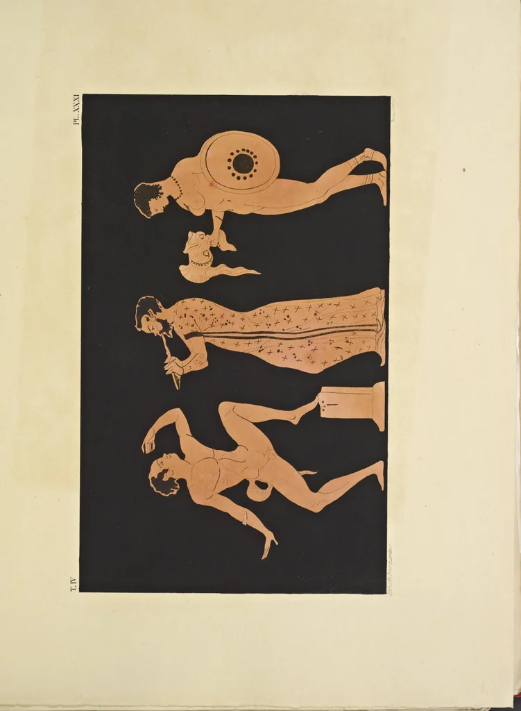 An illustration from Élite des monuments céramographiques; matériaux pour l'histoire des religions et des moeurs de l'antiquité;, 1844, leaf 376