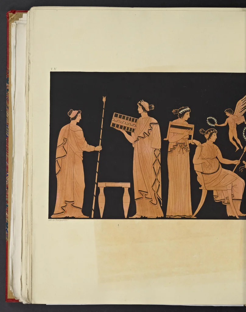 An illustration from Élite des monuments céramographiques; matériaux pour l'histoire des religions et des moeurs de l'antiquité;, 1844, leaf 379