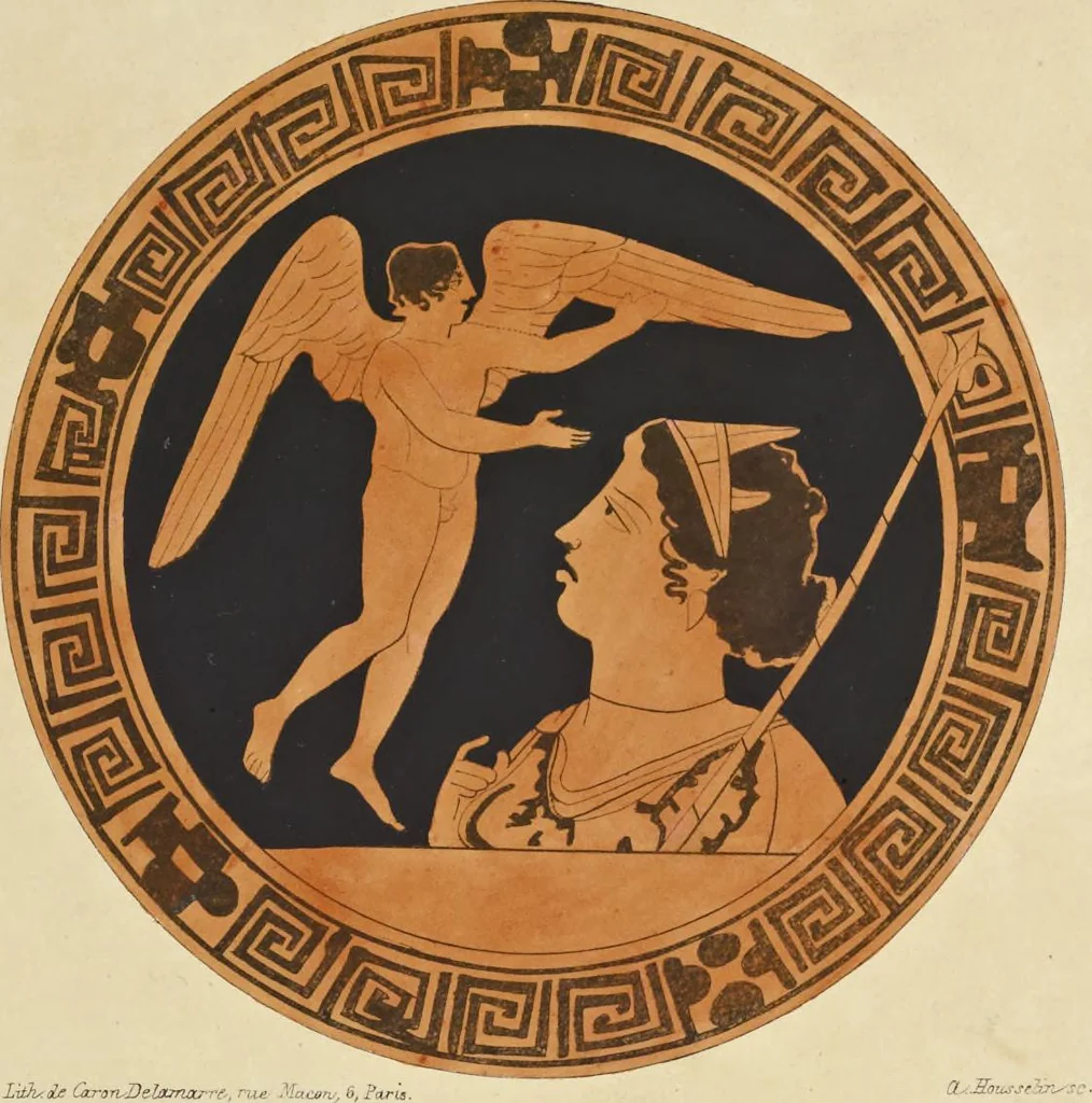 An illustration from Élite des monuments céramographiques; matériaux pour l'histoire des religions et des moeurs de l'antiquité;, 1844, leaf 394
