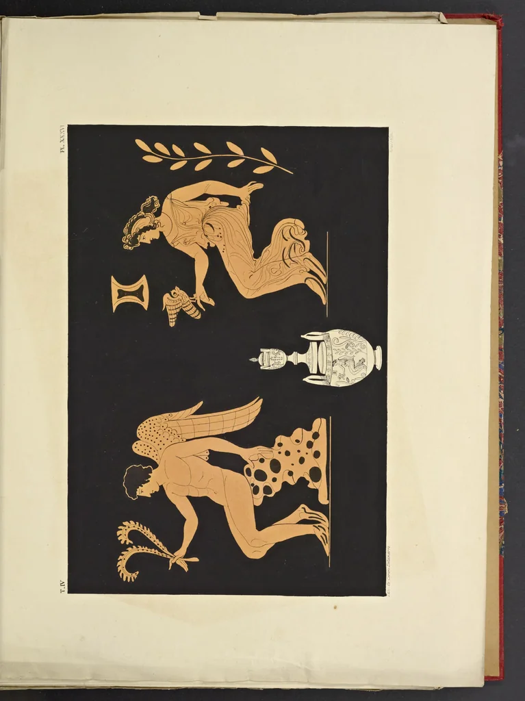 An illustration from Élite des monuments céramographiques; matériaux pour l'histoire des religions et des moeurs de l'antiquité;, 1844, leaf 396