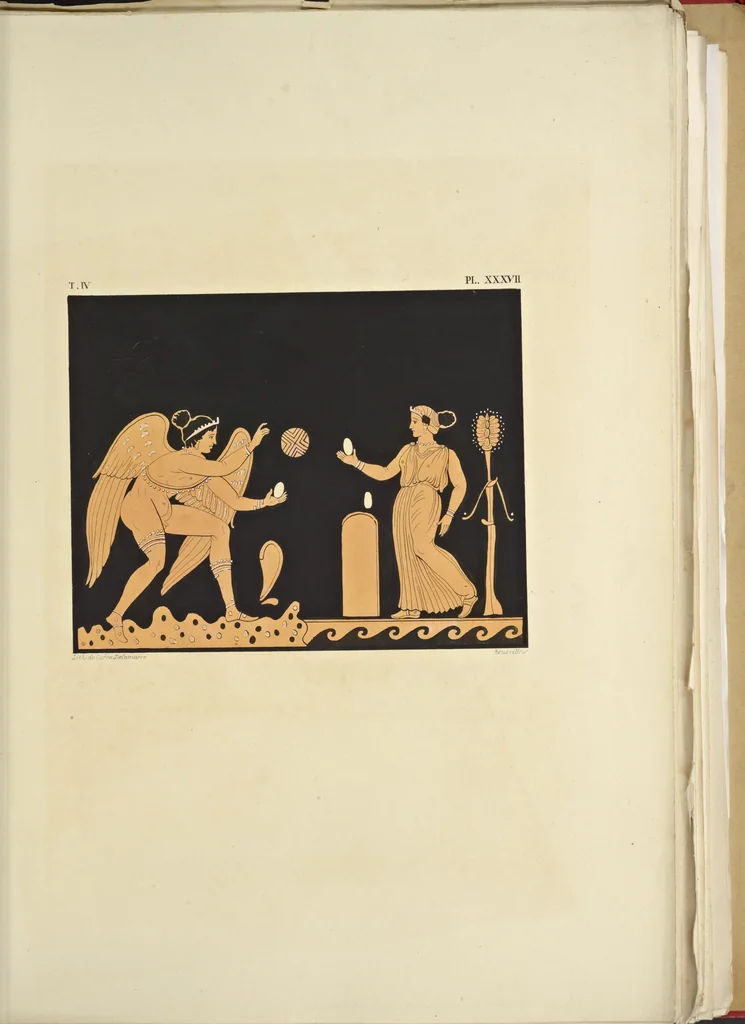 An illustration from Élite des monuments céramographiques; matériaux pour l'histoire des religions et des moeurs de l'antiquité;, 1844, leaf 398
