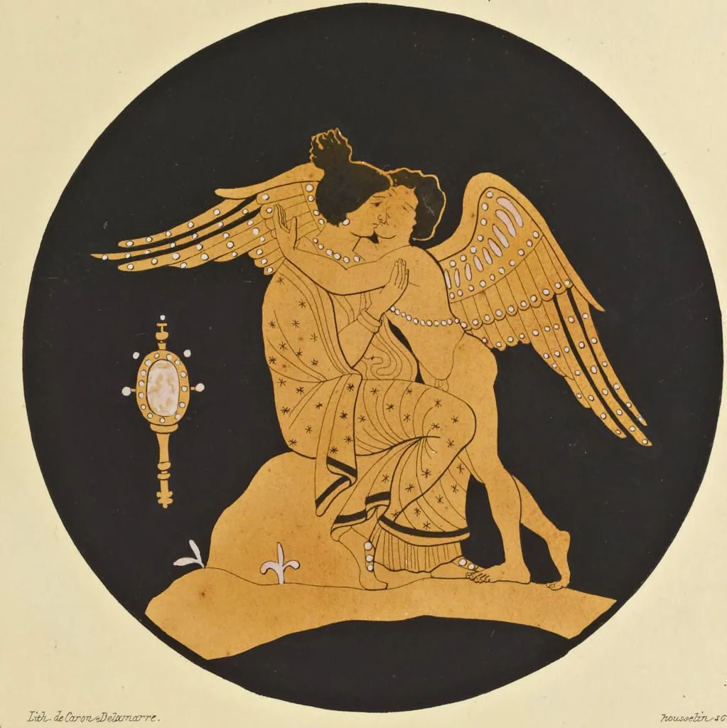 An illustration from Élite des monuments céramographiques; matériaux pour l'histoire des religions et des moeurs de l'antiquité;, 1844, leaf 408