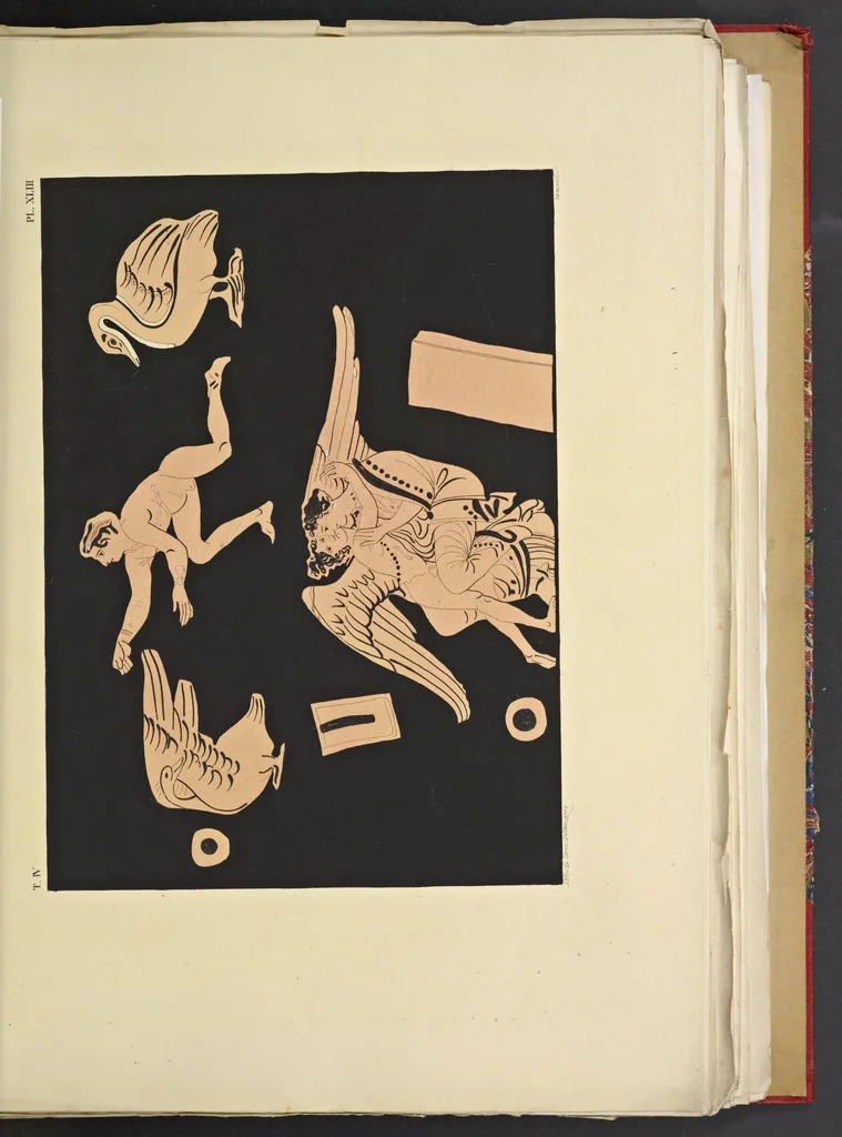 An illustration from Élite des monuments céramographiques; matériaux pour l'histoire des religions et des moeurs de l'antiquité;, 1844, leaf 410