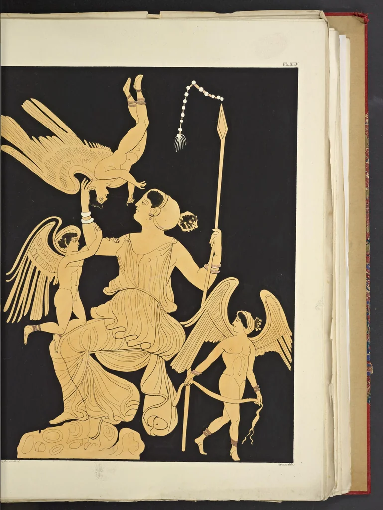 An illustration from Élite des monuments céramographiques; matériaux pour l'histoire des religions et des moeurs de l'antiquité;, 1844, leaf 412