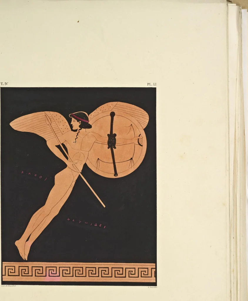 An illustration from Élite des monuments céramographiques; matériaux pour l'histoire des religions et des moeurs de l'antiquité;, 1844, leaf 426