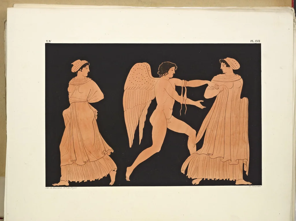 An illustration from Élite des monuments céramographiques; matériaux pour l'histoire des religions et des moeurs de l'antiquité;, 1844, leaf 438