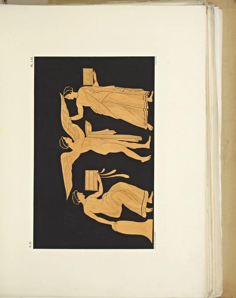 An illustration from Élite des monuments céramographiques; matériaux pour l'histoire des religions et des moeurs de l'antiquité;, 1844, leaf 442