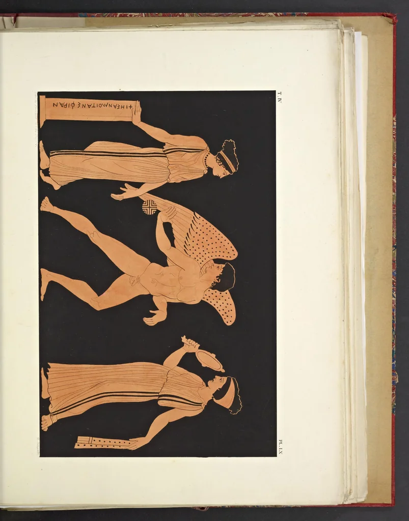 An illustration from Élite des monuments céramographiques; matériaux pour l'histoire des religions et des moeurs de l'antiquité;, 1844, leaf 444