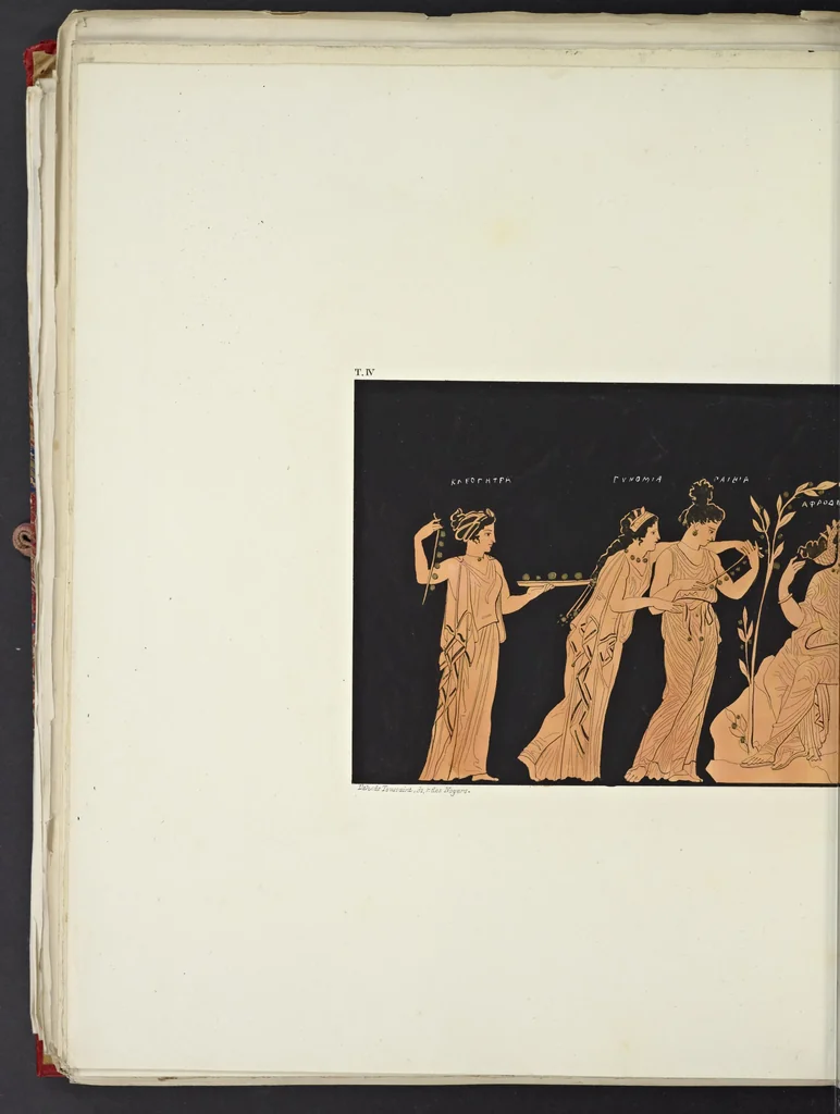 An illustration from Élite des monuments céramographiques; matériaux pour l'histoire des religions et des moeurs de l'antiquité;, 1844, leaf 449