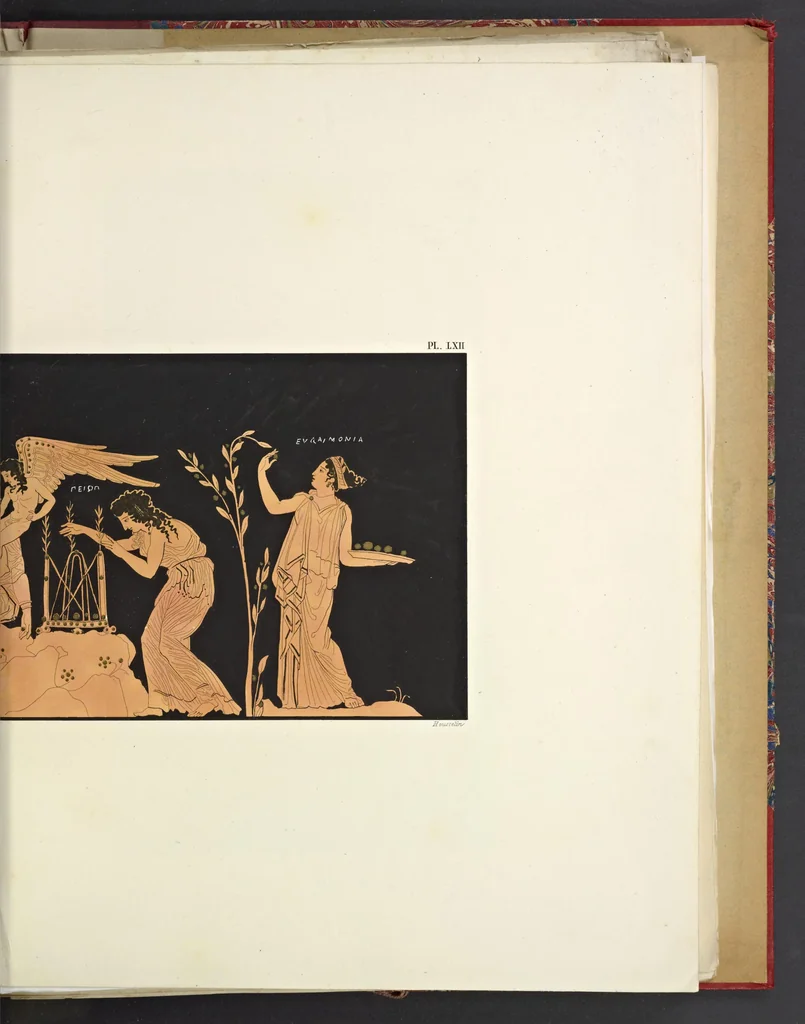 An illustration from Élite des monuments céramographiques; matériaux pour l'histoire des religions et des moeurs de l'antiquité;, 1844, leaf 450