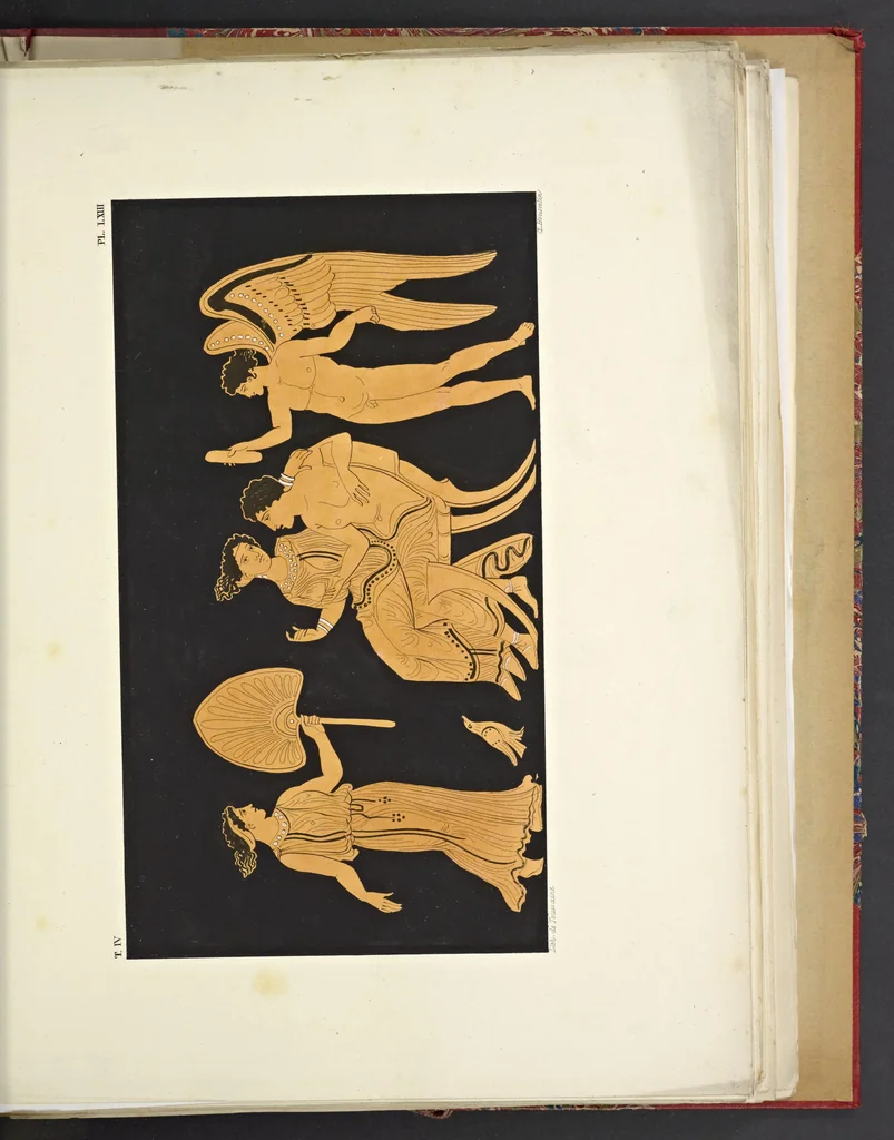 An illustration from Élite des monuments céramographiques; matériaux pour l'histoire des religions et des moeurs de l'antiquité;, 1844, leaf 452