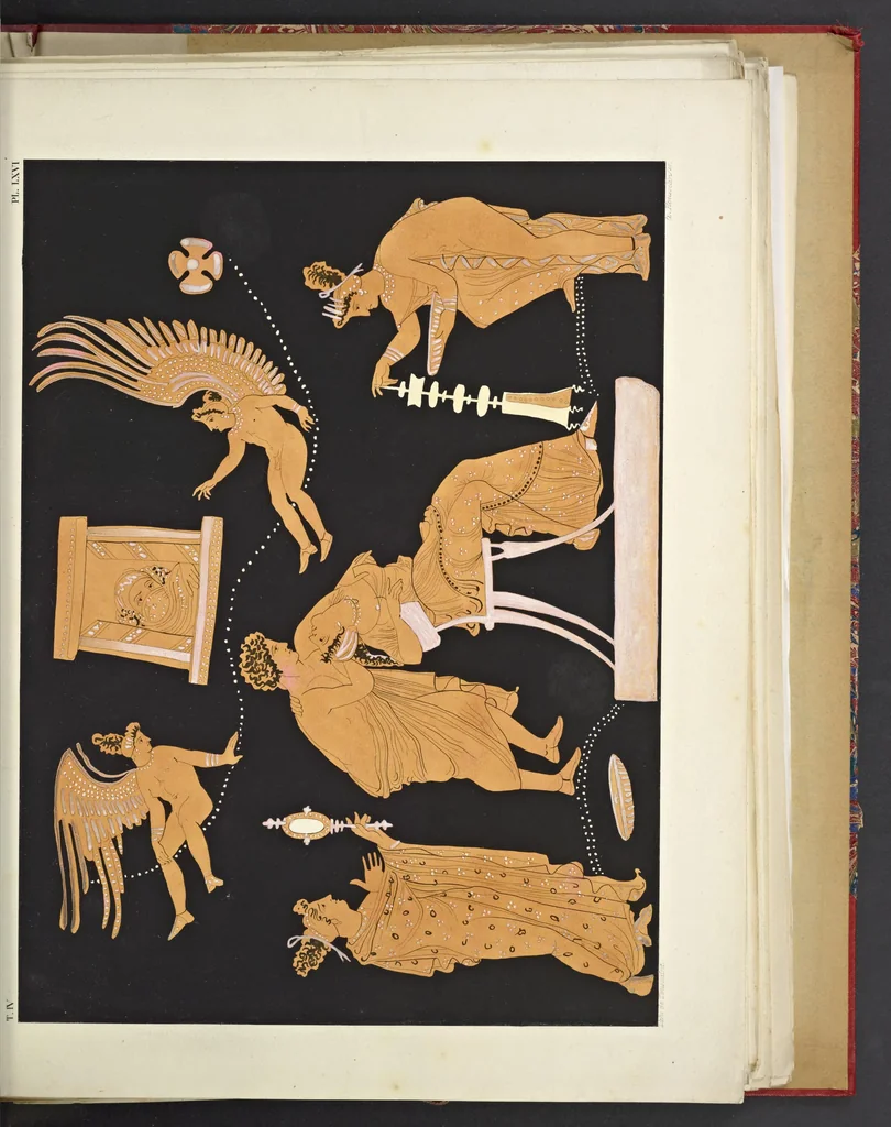 An illustration from Élite des monuments céramographiques; matériaux pour l'histoire des religions et des moeurs de l'antiquité;, 1844, leaf 458