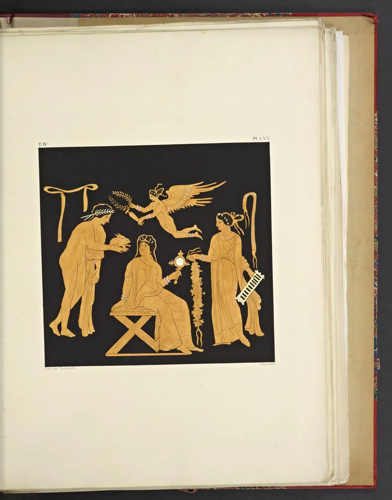 An illustration from Élite des monuments céramographiques; matériaux pour l'histoire des religions et des moeurs de l'antiquité;, 1844, leaf 466