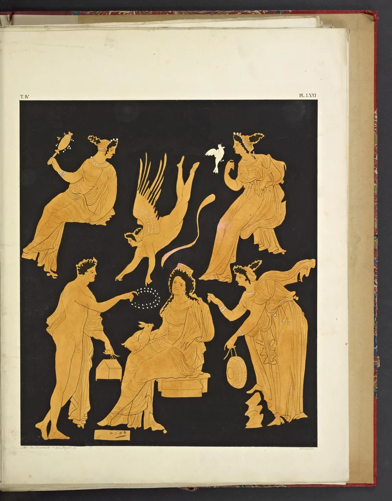 An illustration from Élite des monuments céramographiques; matériaux pour l'histoire des religions et des moeurs de l'antiquité;, 1844, leaf 468