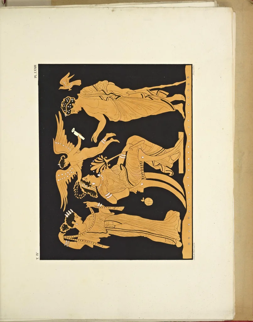An illustration from Élite des monuments céramographiques; matériaux pour l'histoire des religions et des moeurs de l'antiquité;, 1844, leaf 472