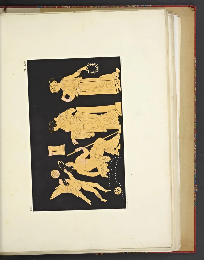 An illustration from Élite des monuments céramographiques; matériaux pour l'histoire des religions et des moeurs de l'antiquité;, 1844, leaf 474