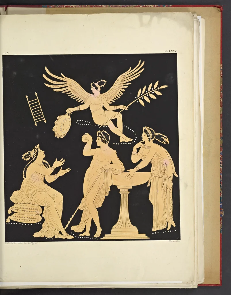 An illustration from Élite des monuments céramographiques; matériaux pour l'histoire des religions et des moeurs de l'antiquité;, 1844, leaf 476