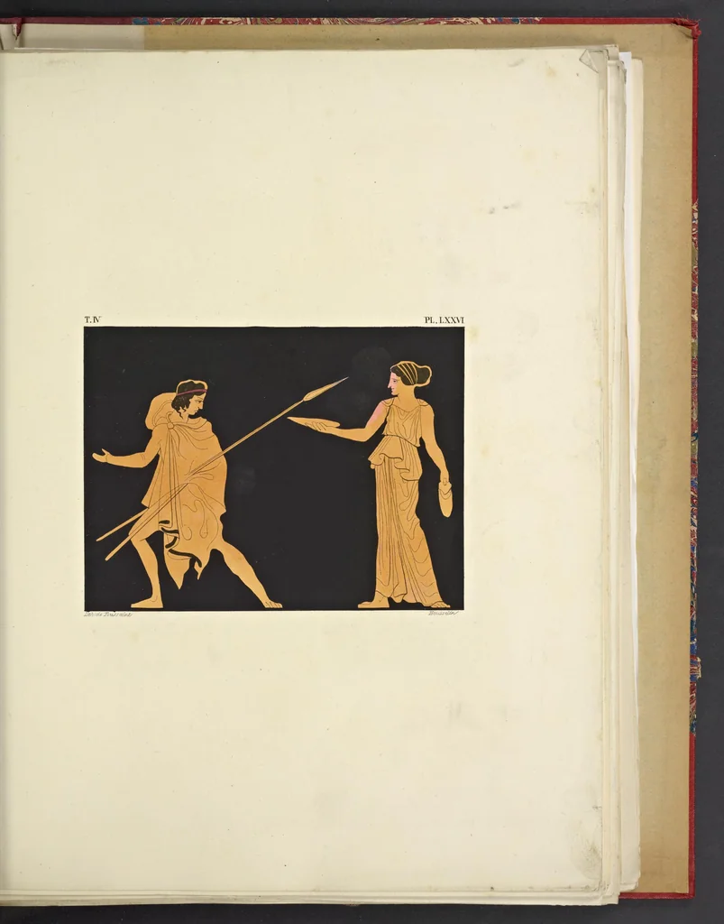 An illustration from Élite des monuments céramographiques; matériaux pour l'histoire des religions et des moeurs de l'antiquité;, 1844, leaf 478