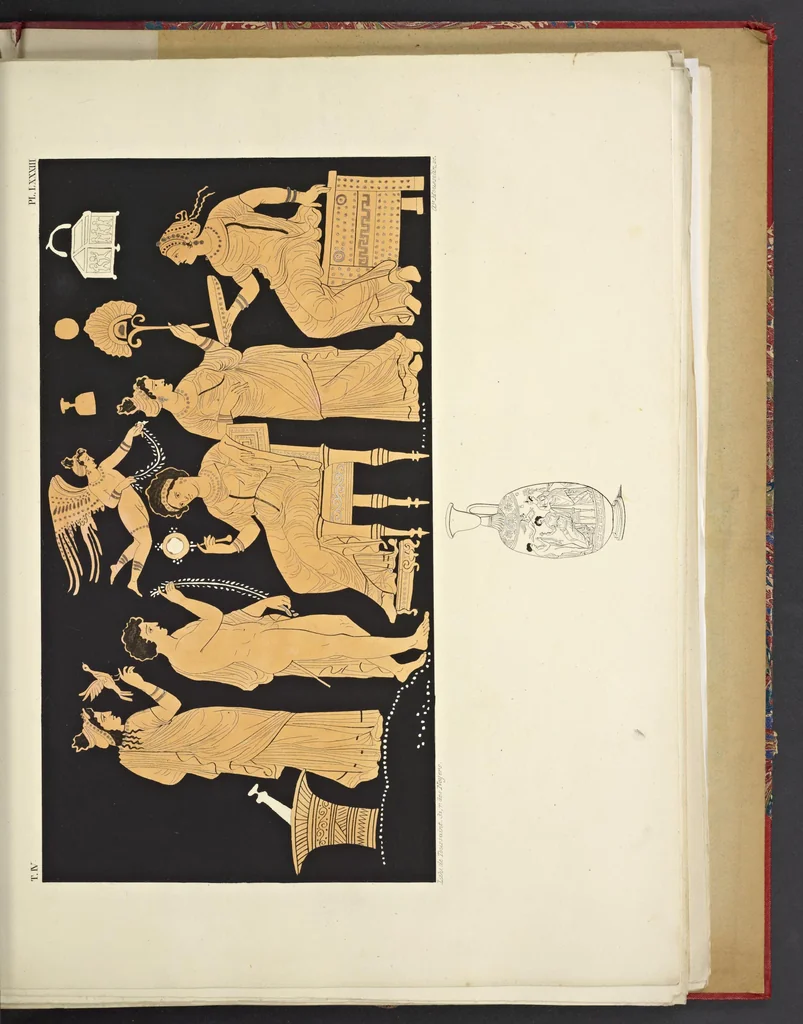 An illustration from Élite des monuments céramographiques; matériaux pour l'histoire des religions et des moeurs de l'antiquité;, 1844, leaf 492