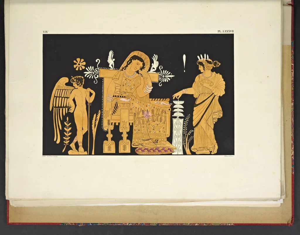 An illustration from Élite des monuments céramographiques; matériaux pour l'histoire des religions et des moeurs de l'antiquité;, 1844, leaf 500