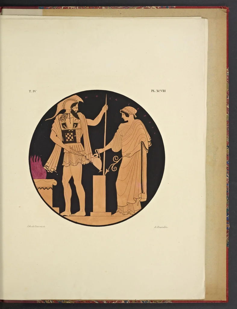An illustration from Élite des monuments céramographiques; matériaux pour l'histoire des religions et des moeurs de l'antiquité;, 1844, leaf 526