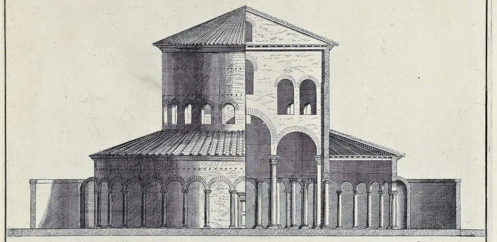 An illustration from Antiqvae vrbis splendor : hoc est præcipva eivsdem templa, amphitheatra, theatra, circi, navmachiæ, arcvs trivmphales, mavsolea aliaqve svmptvosiora ædificia, pompæ item trivmphalis et colossæarvm imaginvm descriptio, 1637, leaf 108