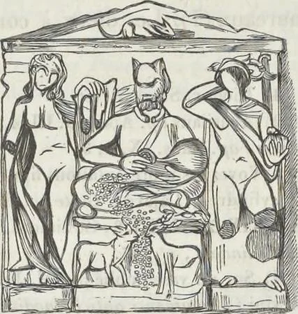 An illustration from Élite des monuments céramographiques; matériaux pour l'histoire des religions et des moeurs de l'antiquité;, 1844, leaf 383