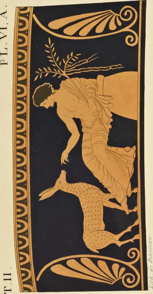 An illustration from Élite des monuments céramographiques; matériaux pour l'histoire des religions et des moeurs de l'antiquité;, 1844, leaf 528
