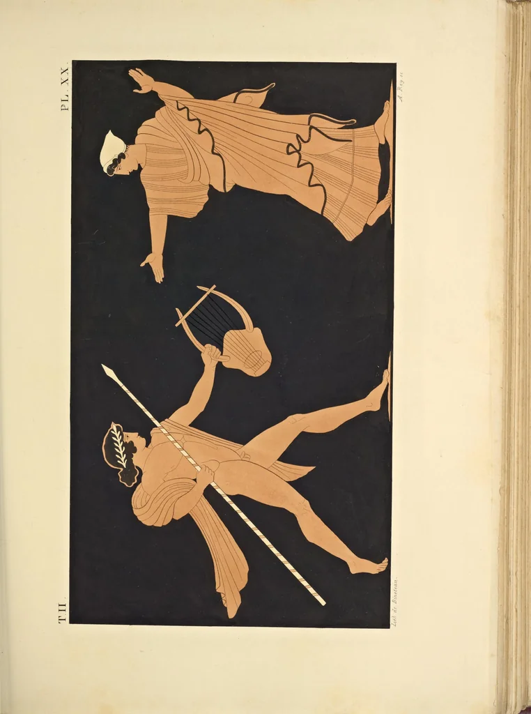 An illustration from Élite des monuments céramographiques; matériaux pour l'histoire des religions et des moeurs de l'antiquité;, 1844, leaf 554