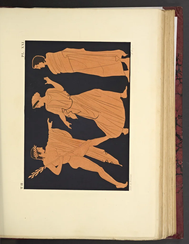 An illustration from Élite des monuments céramographiques; matériaux pour l'histoire des religions et des moeurs de l'antiquité;, 1844, leaf 556
