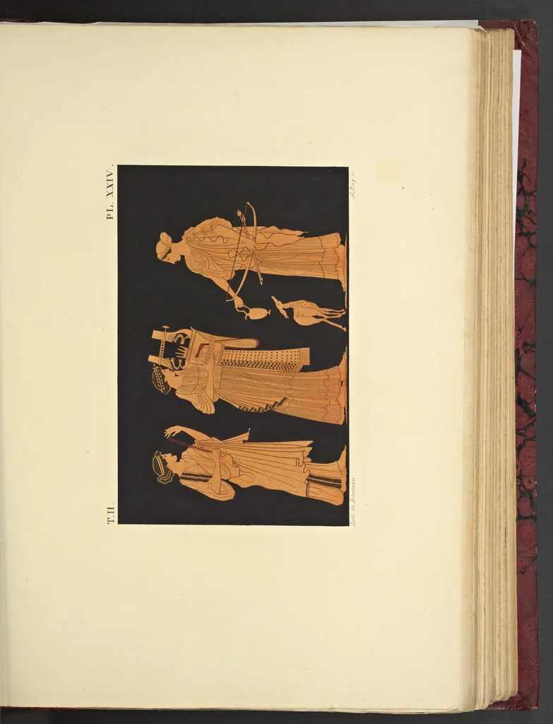 An illustration from Élite des monuments céramographiques; matériaux pour l'histoire des religions et des moeurs de l'antiquité;, 1844, leaf 566