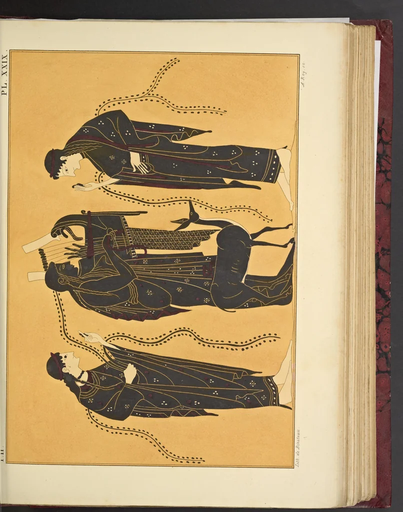 An illustration from Élite des monuments céramographiques; matériaux pour l'histoire des religions et des moeurs de l'antiquité;, 1844, leaf 574