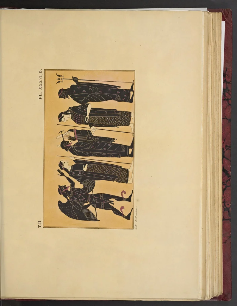 An illustration from Élite des monuments céramographiques; matériaux pour l'histoire des religions et des moeurs de l'antiquité;, 1844, leaf 596
