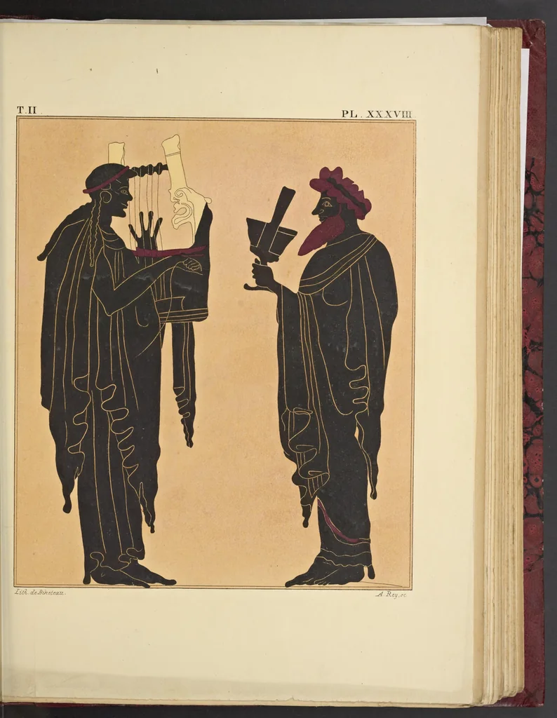 An illustration from Élite des monuments céramographiques; matériaux pour l'histoire des religions et des moeurs de l'antiquité;, 1844, leaf 598