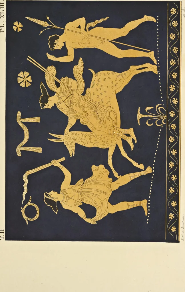 An illustration from Élite des monuments céramographiques; matériaux pour l'histoire des religions et des moeurs de l'antiquité;, 1844, leaf 614
