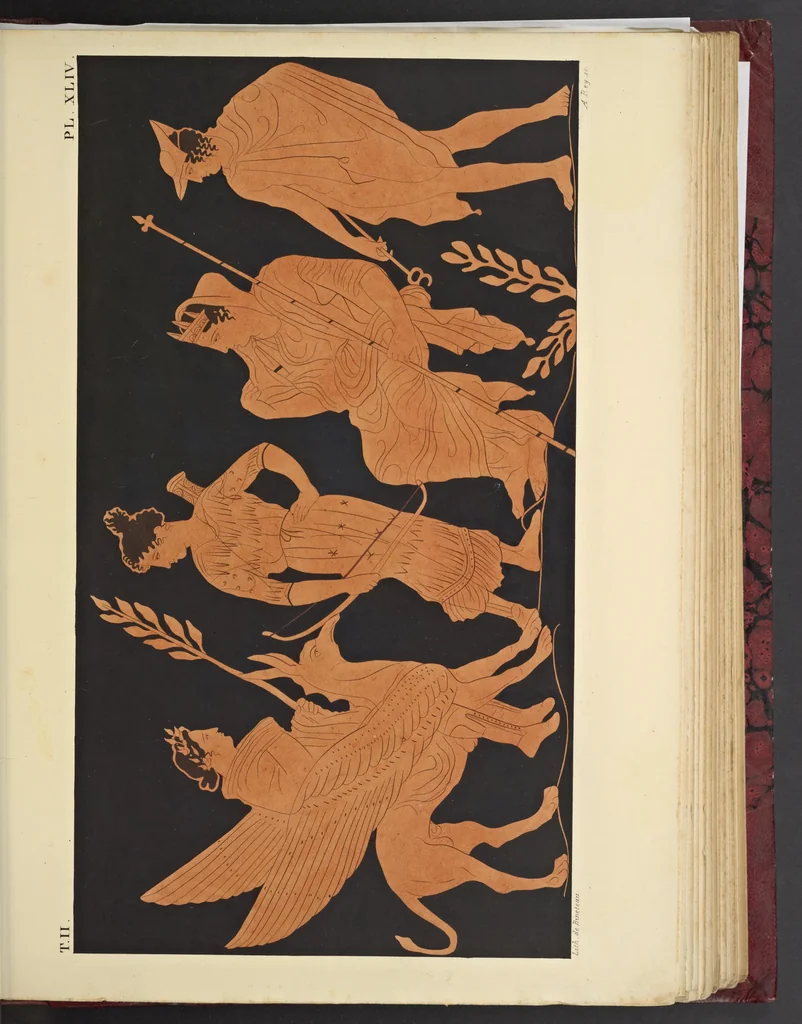 An illustration from Élite des monuments céramographiques; matériaux pour l'histoire des religions et des moeurs de l'antiquité;, 1844, leaf 616