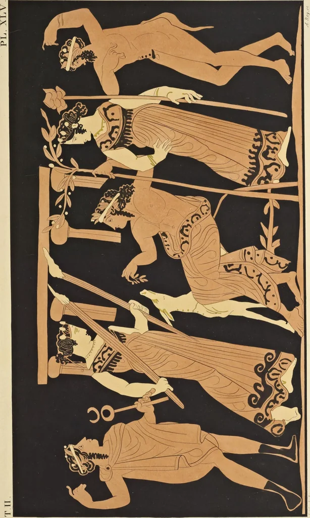 An illustration from Élite des monuments céramographiques; matériaux pour l'histoire des religions et des moeurs de l'antiquité;, 1844, leaf 618