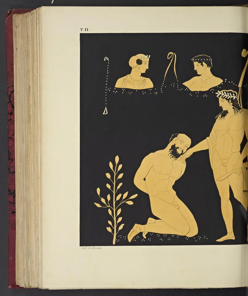 An illustration from Élite des monuments céramographiques; matériaux pour l'histoire des religions et des moeurs de l'antiquité;, 1844, leaf 687
